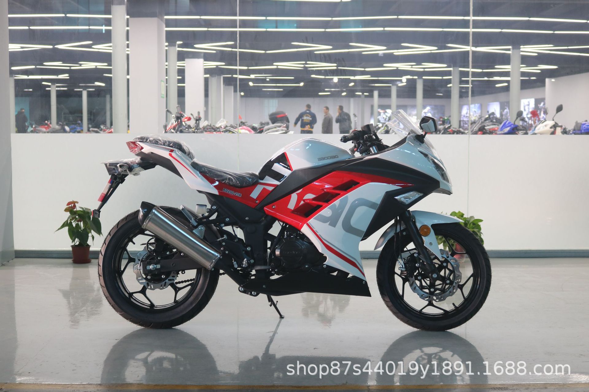 License-able motorcycle Kawasaki Ninja, twin-cylinder racing replica, Horizon sportbike, adult gasoline-powered sportbike, complete vehicle