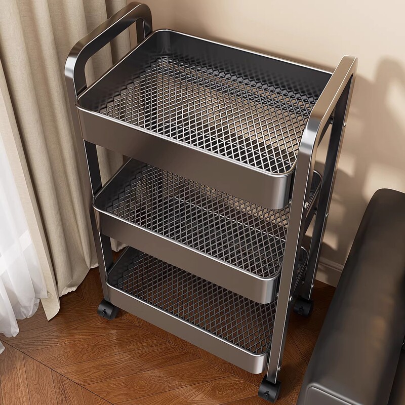 Kitchen Storage Rack, Floor-Standing, Multi-Layer, Movable, Household Vegetable Cart, Fruit and Vegetable Basket, Storage Shelf
