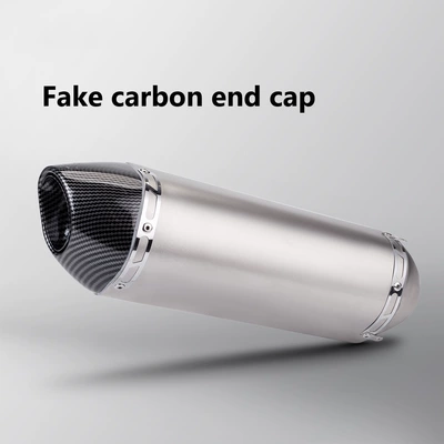 Exhaust pipe | exhaust - 12-51mm-r77-titanium-colored-imitation-carbon-head