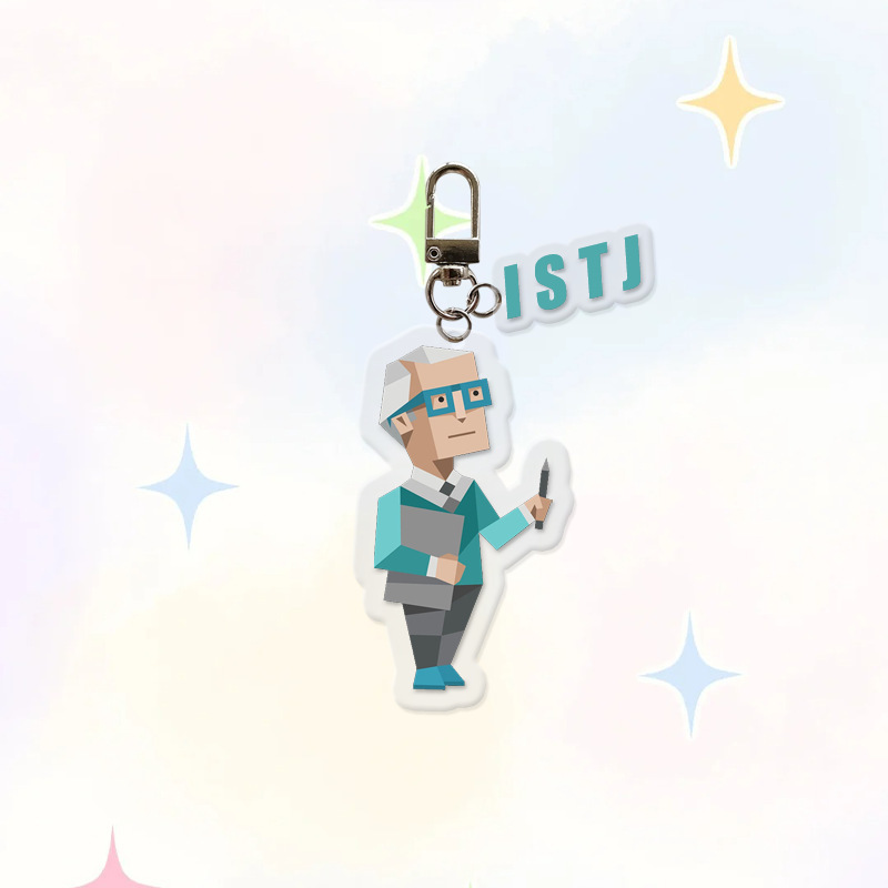 MBTI16型人格同モデルの鍵はイヤホンのカバーを掛けてアクリルの2つのセットの小さい緑の人のカップルを包みます。