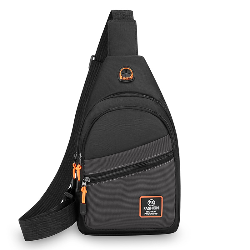 Bolso de pecho de hombre de gran capacidad, bolso de hombro de tela Oxford coreano, mochila multifuncional, bolso de pecho deportivo al aire libre.