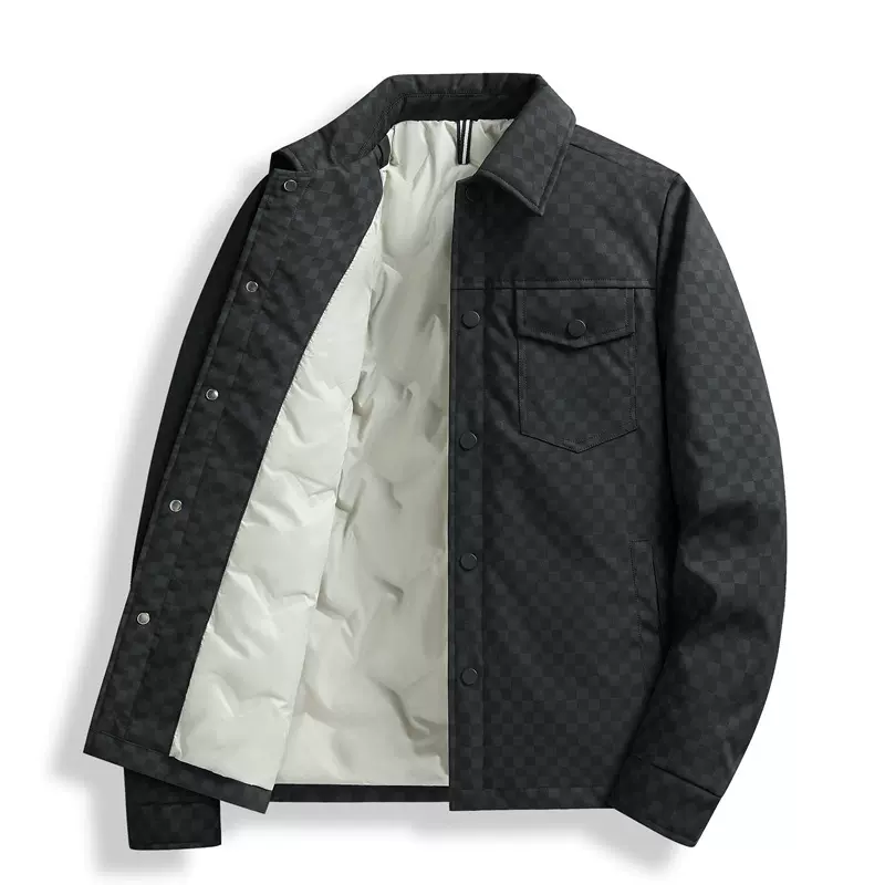 轻薄款羽绒服男翻领冬季新韩版修身青年保暖御寒休闲上衣夹克外套