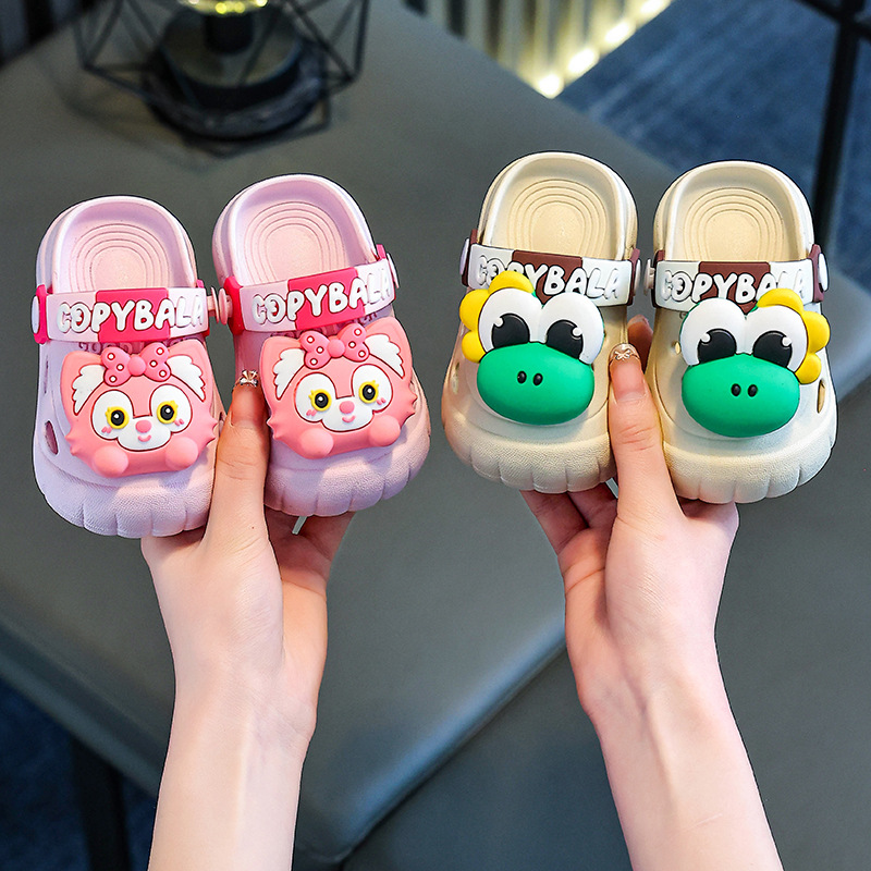 Children's Summer Clogs for Girls, Indoor Non-Slip Cartoon Sandals for Boys, Kids' Outdoor Beach Sandals