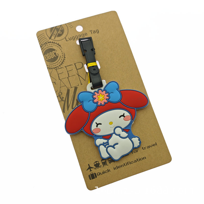 Sanrio animación gran ojo rana jade Gui perro mono pequeño elefante etiqueta de equipaje identificación colgante
