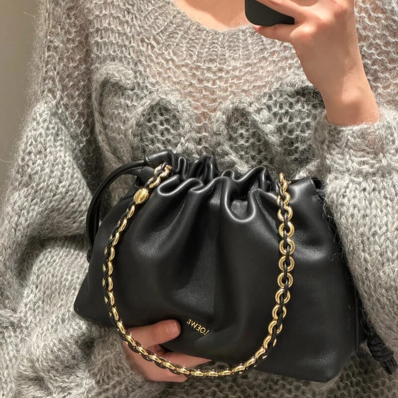 Cross-border Lowe Fortune Bag Explosive Goddess Leather Clutch Bag Pleated Fashion Shoulder Bag High-grade Soft Cowhide Crossbody Bag
