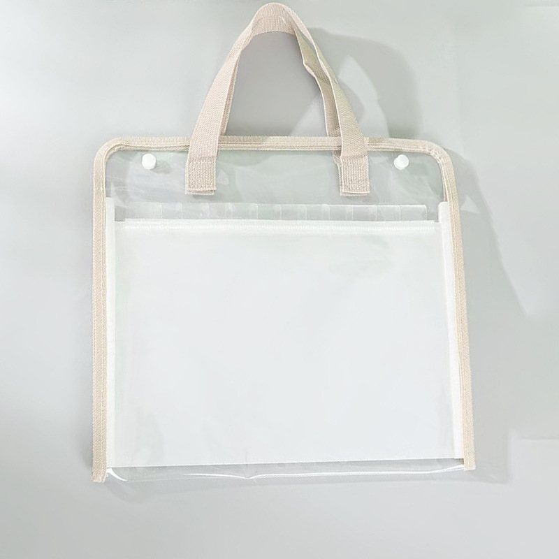 A4 carpeta de bolsa de papel de prueba transparente 13 capa de gran capacidad paquete de órgano impermeable de PVC bolsa de almacenamiento de datos de papel de prueba de estudiantes