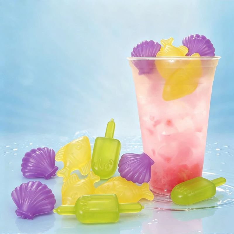 Factory-Made Reusable Plastic Ice Cubes Can Be Used in Various Shapes for Summer, Bars, and Parties, and Can Be Recycled for Cooling Purposes