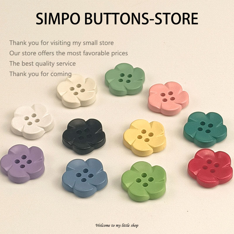 Flower-Shaped Spray-Painted Buttons with Four Holes for Children's Clothing, Sweaters, Cardigans, Knitwear, Baby Clothes, DIY Buttons, Acrylic Cardigans Flower-Shaped Spray-Painted Buttons with Four Holes for Children's Clothing, Sweaters, Cardigans, Knitwear, Baby Clothes, DIY Buttons, Acrylic Cardigans