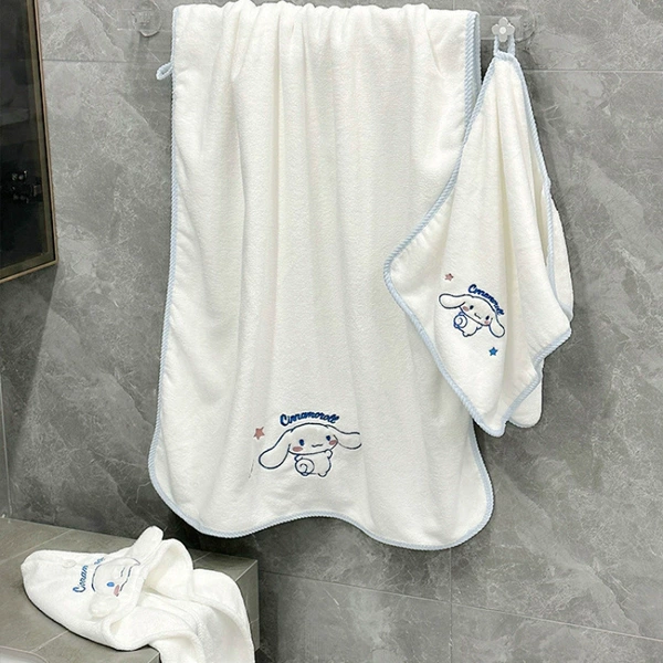 Cute bath towel, hair cap
