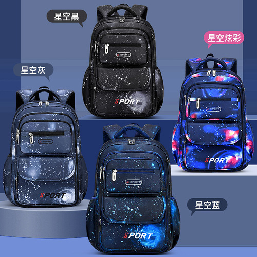 School bag foreign trade new style refrigerator style door opening large capacity spine protection boy children primary school bag wholesale