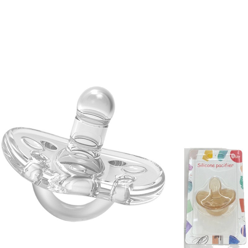 Inglés tarjeta fábrica directa de silicona líquida pulgar tipo pezón bebé dormir toda silicona
