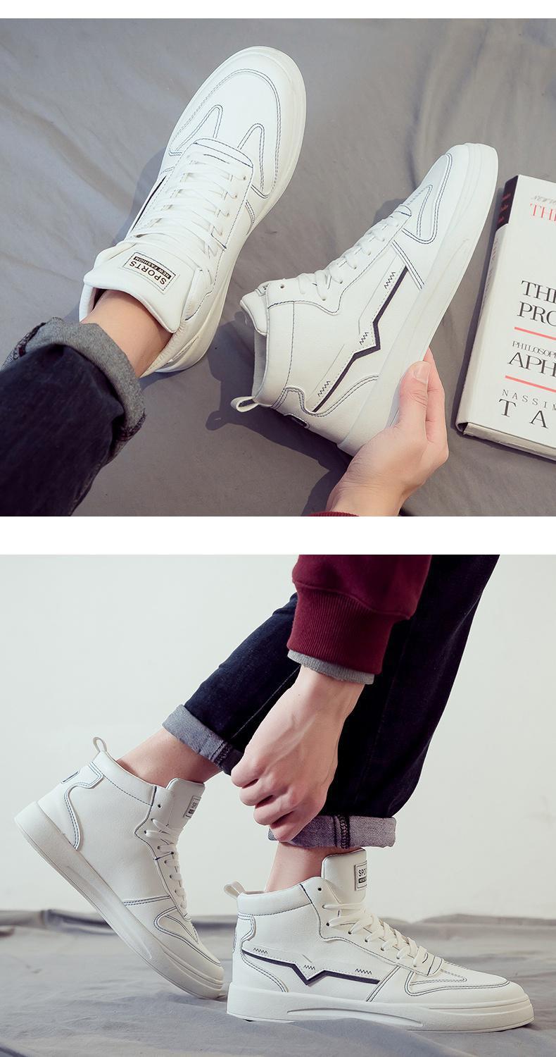 Chaussures de sport décontractées et polyvalentes en toile blanche pour hommes, nouvelle édition coréenne du printemps 2024_voghion.com