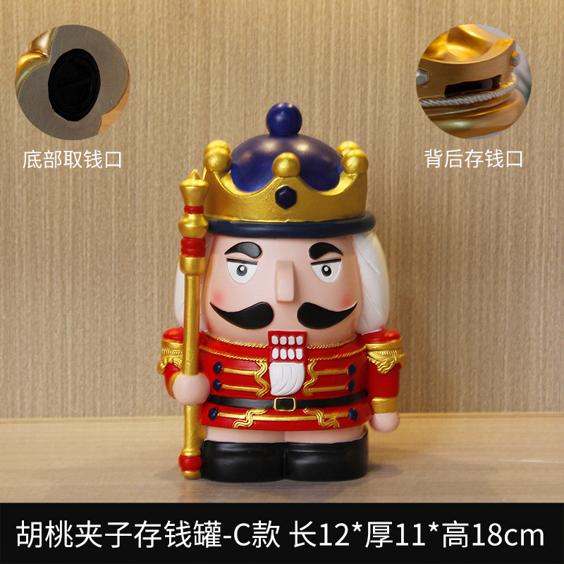 Cascanueces marionetas soldados británicos almacenar dinero extraíble decoración de la habitación de los niños decoración del dormitorio