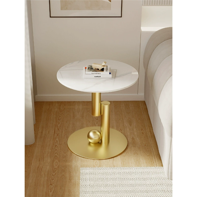 Легкая роскошная каменная плита маленький журнальный столик из мрамора гостиная диван простой угол съемный балкон шкаф круглый стол