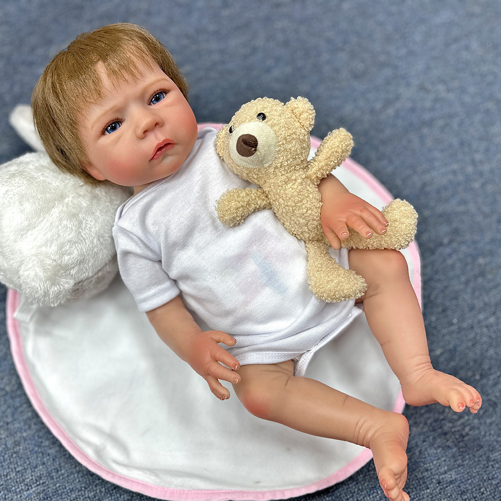 Sofia renacida muñeca de bebé intercambiable artesanía de acero realista muñeca suave de 18 pulgadas