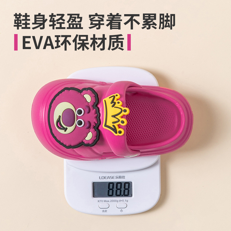 2024 nuevo cartón de dibujos animados para niños agujeros de cartón de dibujos animados suave antideslizante desodorante para usar sandalias de playa