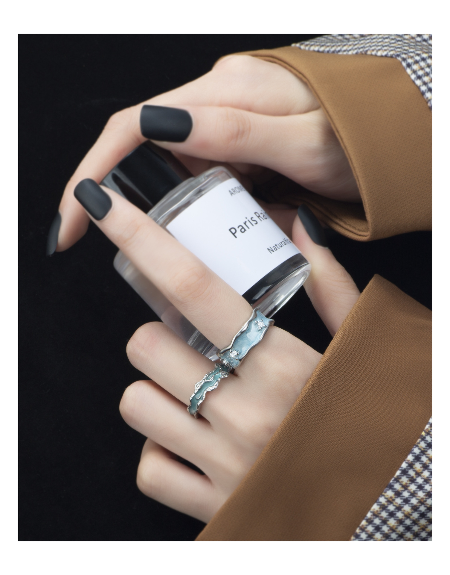 Fashion Geometric Copper Enamel Zircon Open Ring 1 Piece