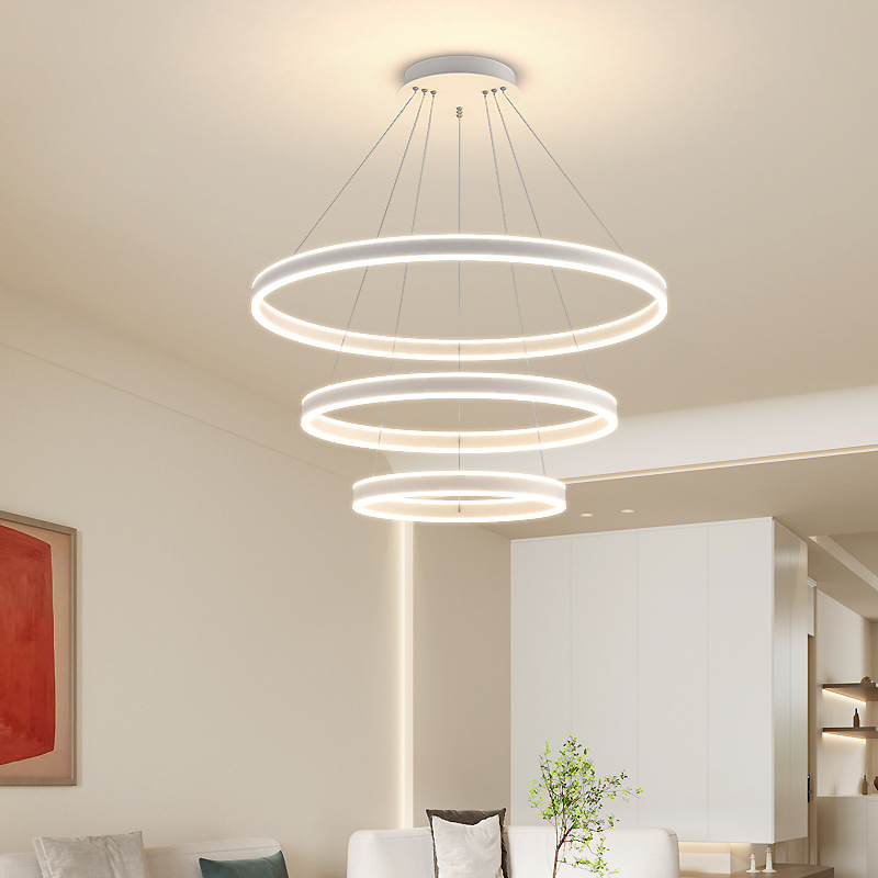 现代简约别墅挑空客厅吊灯复式楼大吊灯loft公寓北欧餐厅卧室灯具