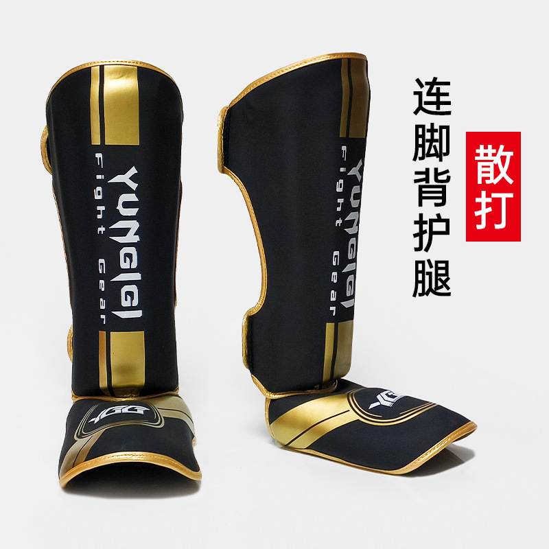 Muay Thai Leg Guards, Fighting Boxing, Sanda Leg Guards, Professional Training Fighting Shin Guards, Ankle Guards