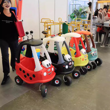 儿童游戏玩具车淘气堡公主车塑料四轮滑行助力学步车幼儿园小房车