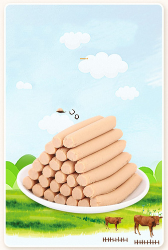 Beef intestines, foie gras sausage, carrots, original ham sausage, children's snacks, small sausages, canned 10g*10 pieces