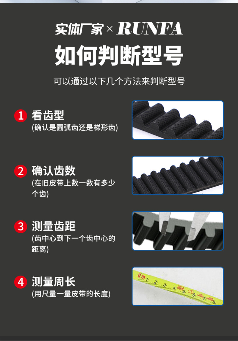 Wear-resistant thickened single-sided toothed rubber synchronous belt 5M rubber synchronous belt Single-sided toothed rubber conveyor belt