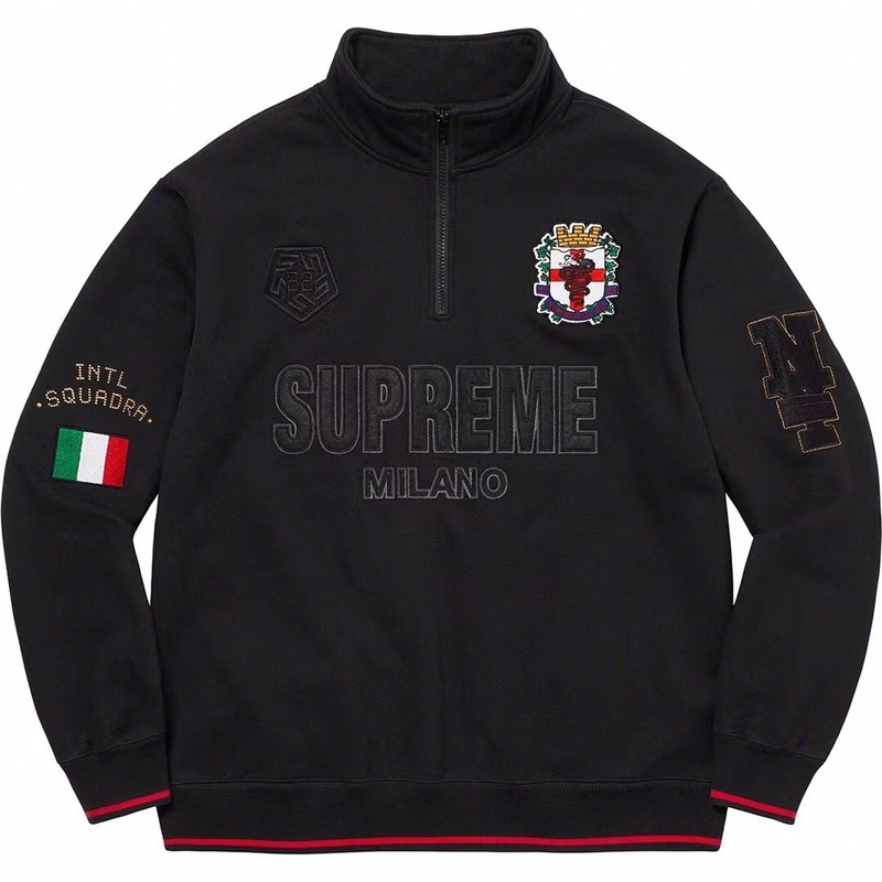 SUP 潮牌HOODED SWEATSHIRT 大LOGO加绒帽衫卫衣|undefined