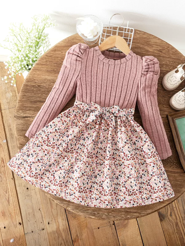 (Cross-border trading), autumn knitted long-sleeve, dress, small princess costume, European style