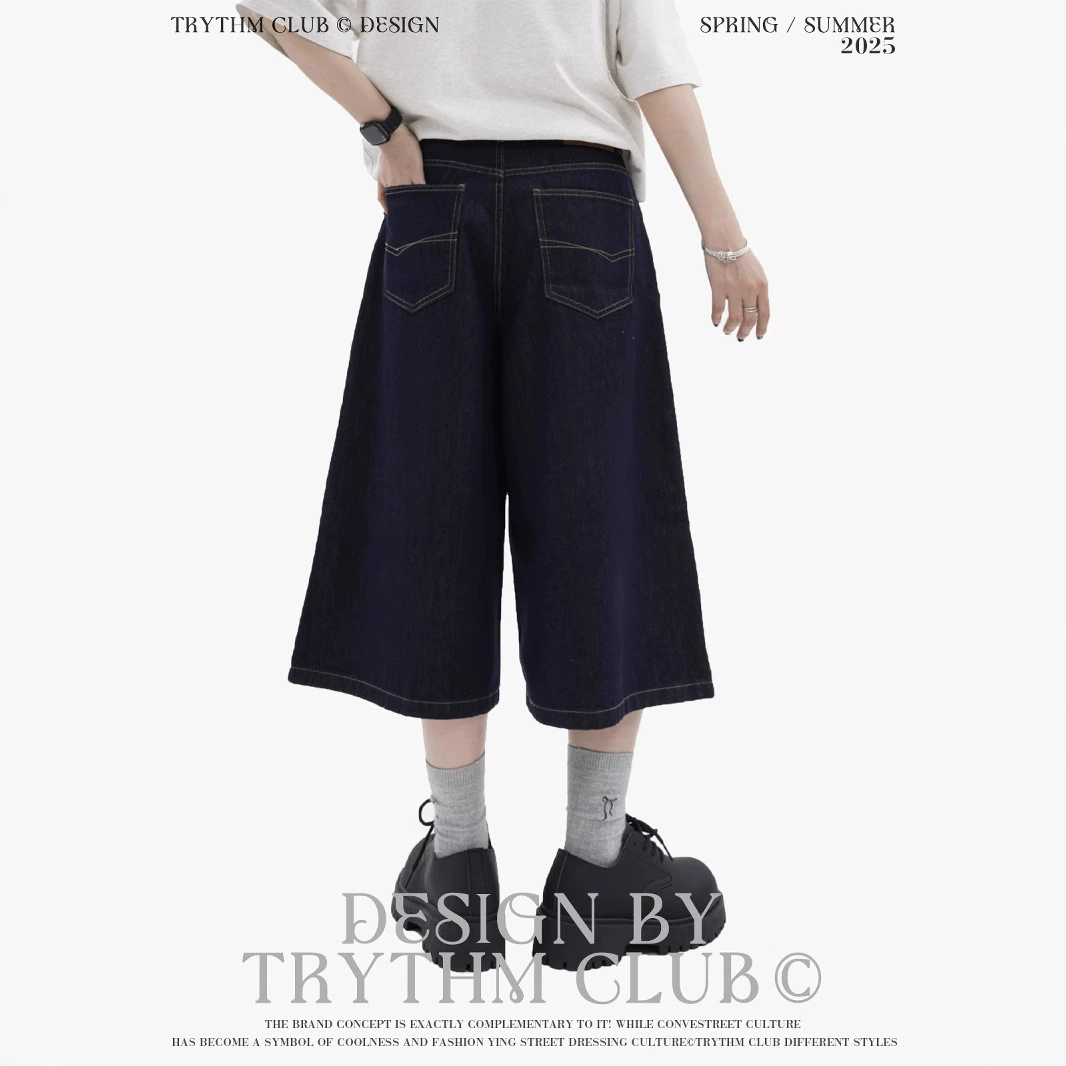 TRYTHMCLUB Стильные дизайнерские брюки для мужчин и женщин, джинсы, свободный крой