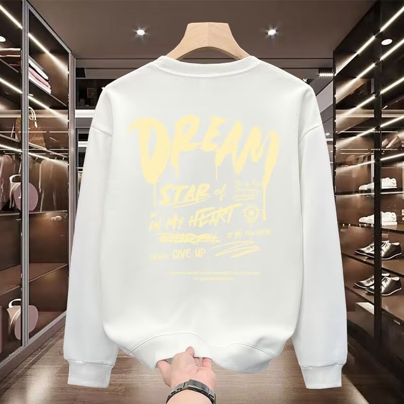 Felpa uomo con cappuccio pullover a maniche lunghe taglio ampio_voghion.com