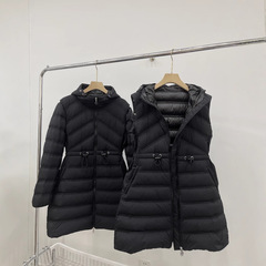 冬季新款连帽中长款收腰袖子可脱卸高端女款鹅绒服363