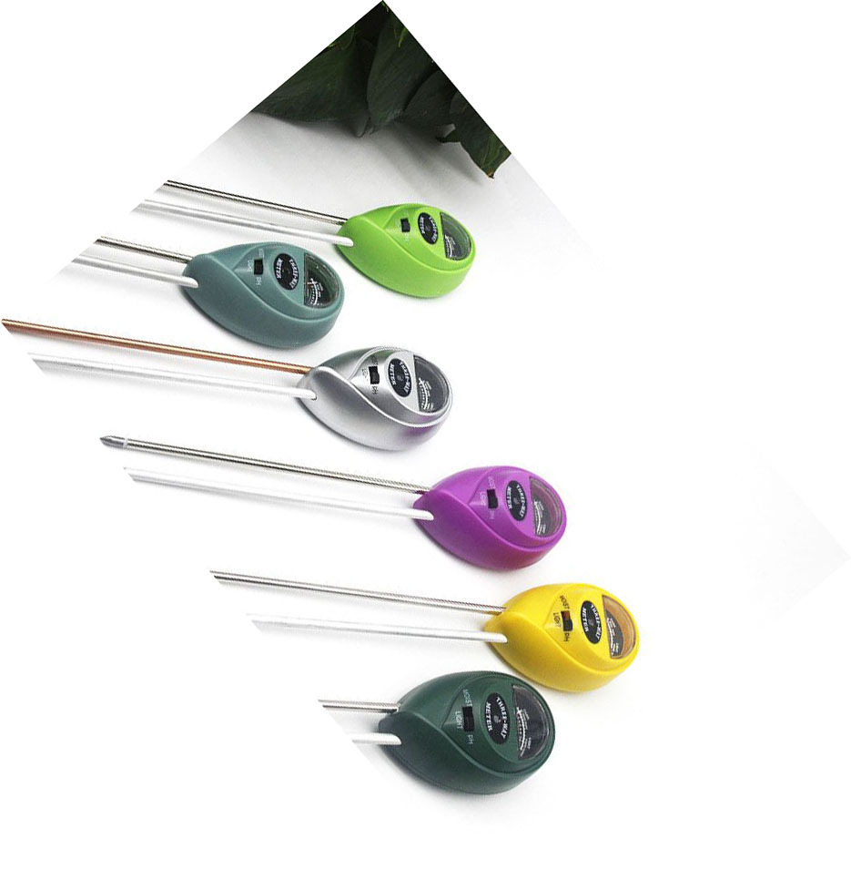 批发三合一土壤检测仪圆头土壤湿度计测量酸碱度ph值光照度测试笔