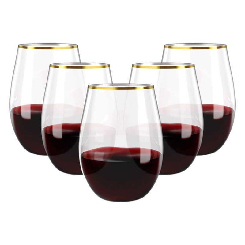 Amazon 300ml PET vaso de vino de plástico engrosada taza de plástico taza de pastel taza de jugo de plástico imprimible copa de vino