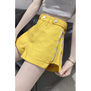 Plus Size Denim Shorts for Women, Summer High-Waisted Trendy A-Line Slimming Loose Student Versatile Wide-Leg Pants