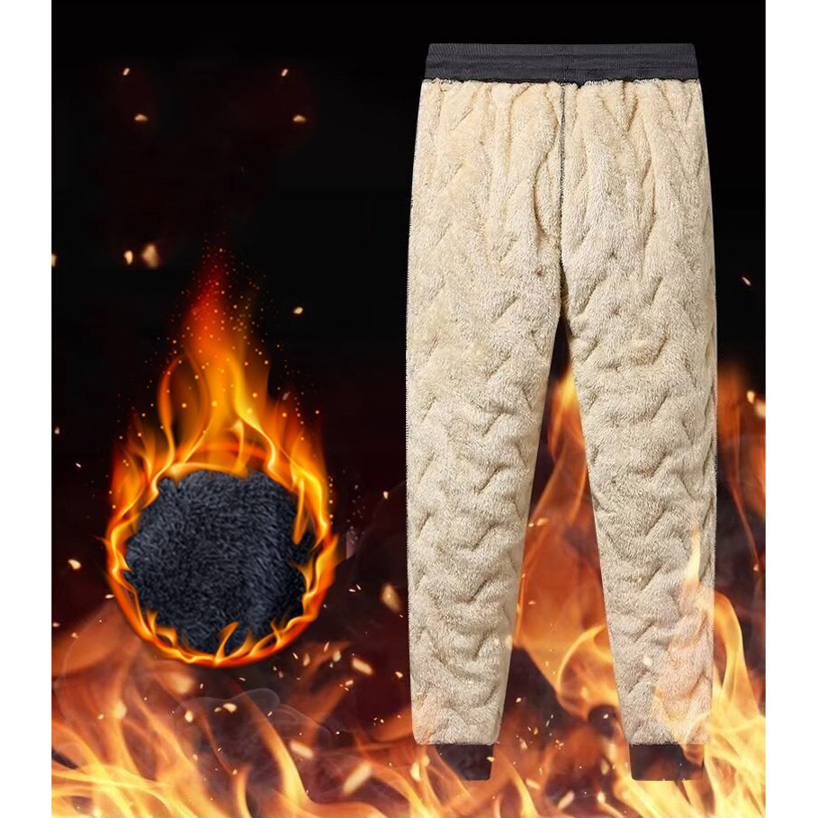 Explosiones transfronterizas de tamaño europeo pantalones de algodón de cordero de cachemira de tamaño grande para hombres otoño y invierno más pantalones de cachemira a prueba de viento fábrica de pantalones calientes al por mayor