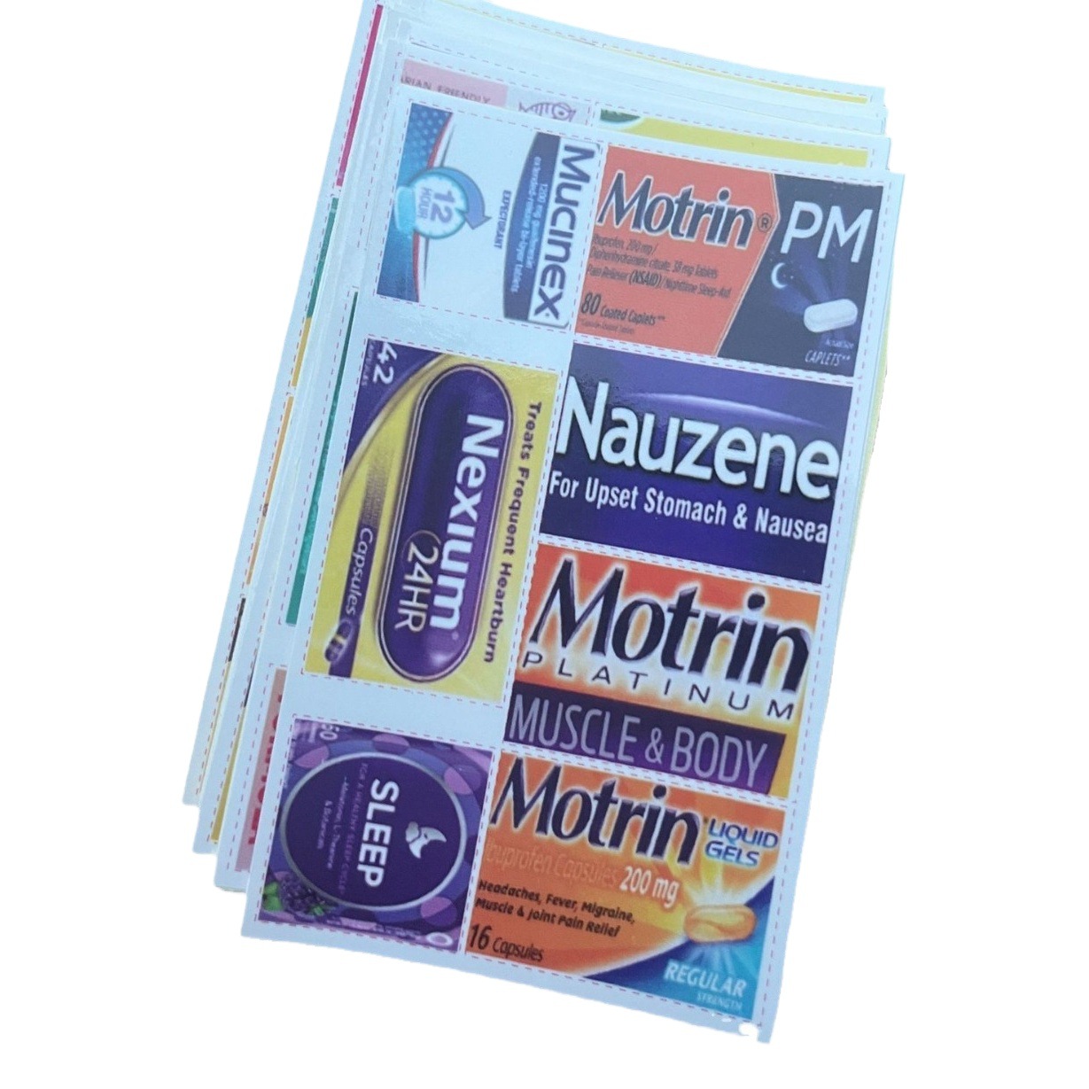 Pocket pharmacy con labels conveniente 147 etiqueta adhesiva de la medicina de viaje 10 cajas de pastillas