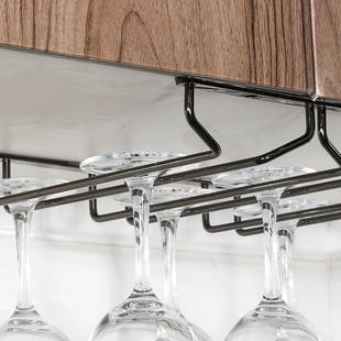 ✅ 304 Titanium Black Stainless Steel Wine Glass Hanging Rack Black Goblet Rack Wine Glass Hanging Upside down Cup