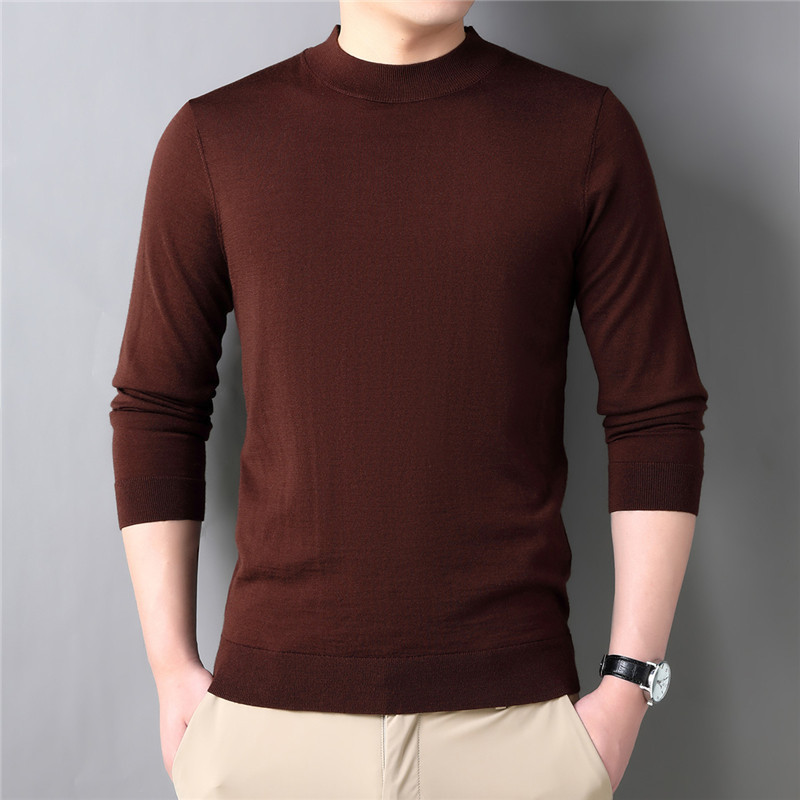 2023 가을 새로운 남성 스웨터 캐주얼 크루 넥 울 남성 스웨터를 머리카락 세대