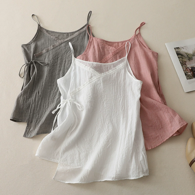 Литературный кружевной жилет женский широкий сосновый летний скос