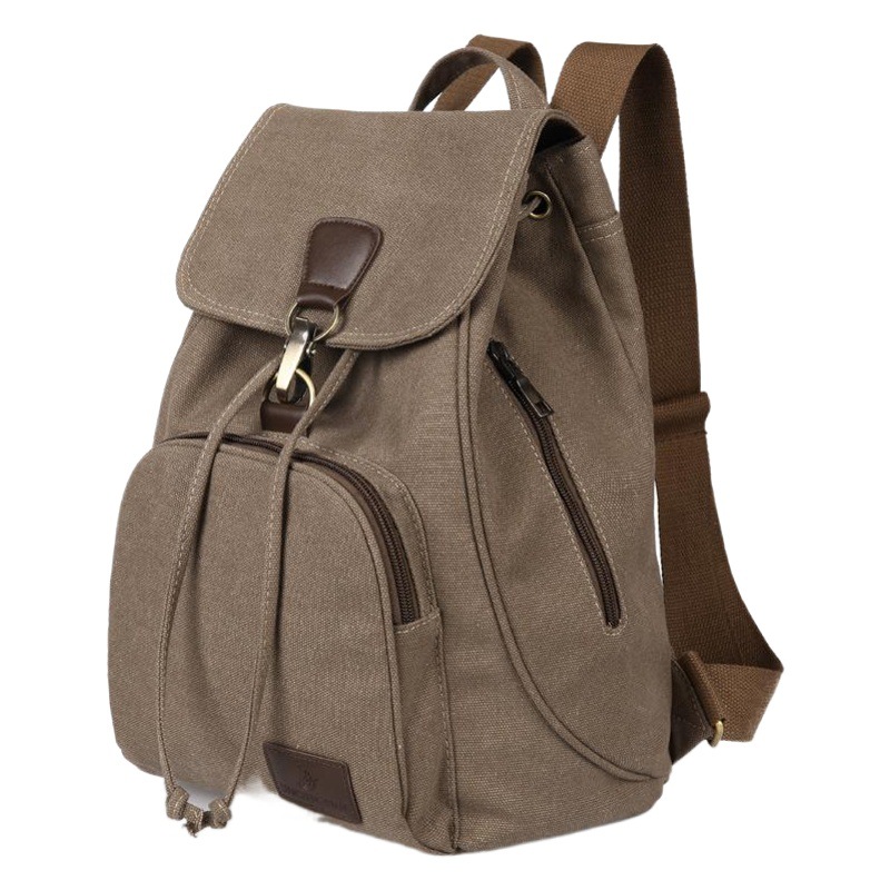 Comercio exterior nuevo retro de moda niñas mochila de lona al aire libre mochila de moda fábrica al por mayor entrega de una sola pieza