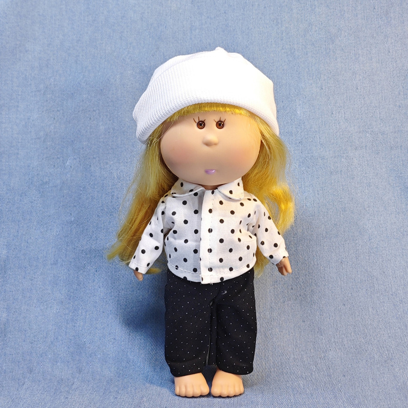 24cm Spanish Potato Doll Clothes Mia Doll Polka Dot Outfit Set Cute Casual Versatile Doll Clothes 24cm Spanish Potato Doll Clothes Mia Doll Polka Dot Outfit Set Cute Casual Versatile Doll Clothes
