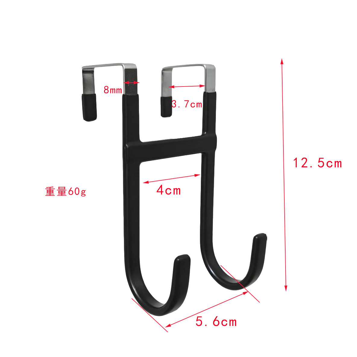 Gancho trasero de puerta sin clavos transfronterizo Gancho para ropa sin costuras impregnado de pegamento Gancho trasero de puerta de baño portátil