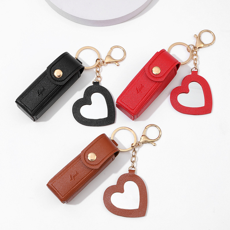 Vintage Style Heart Shape Pu Leather Square Makeup Bags display picture 3