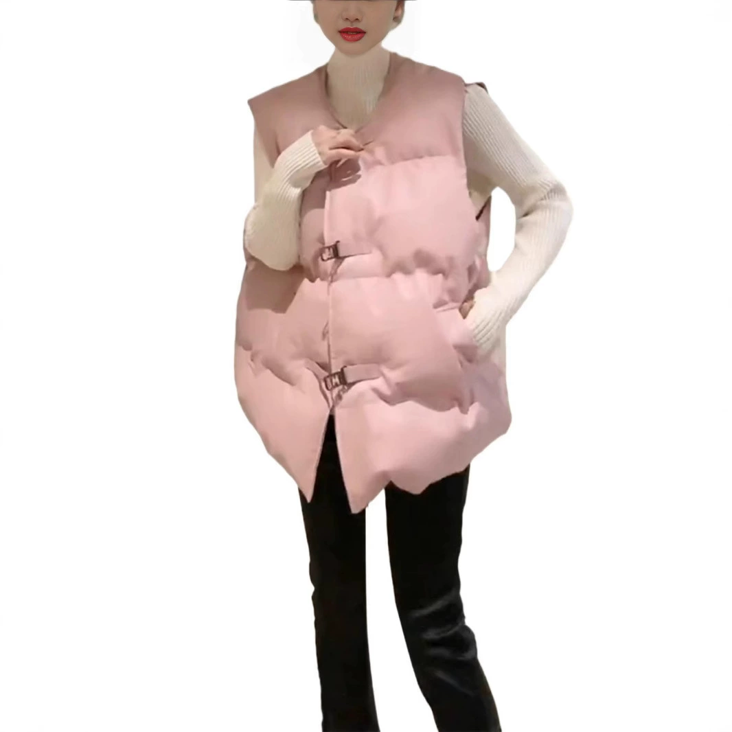 Demi-season down jacket, keep warm polyurethane vest with down