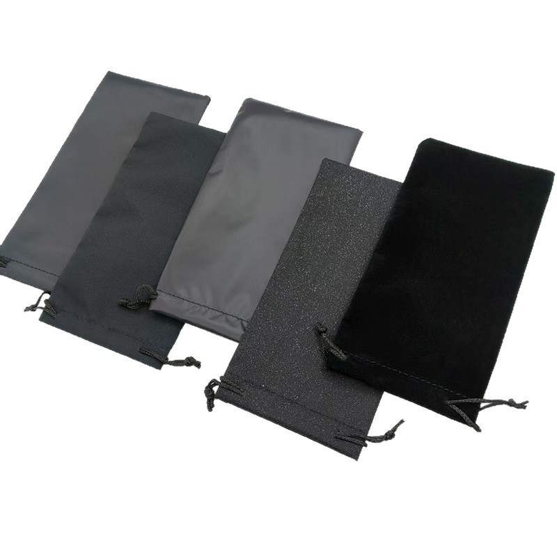 Bolsa de almacenamiento negro gafas de sol clips de gafas de sol para teléfonos celulares brazalete llave bolsas de protección de lápiz labial bolsas de tela para ojos bolsas de gafas