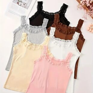 (Cross-border trading), lace T-shirt, base body-friendly underwear sleevless, European style, plus size, lifting effect, slim fit