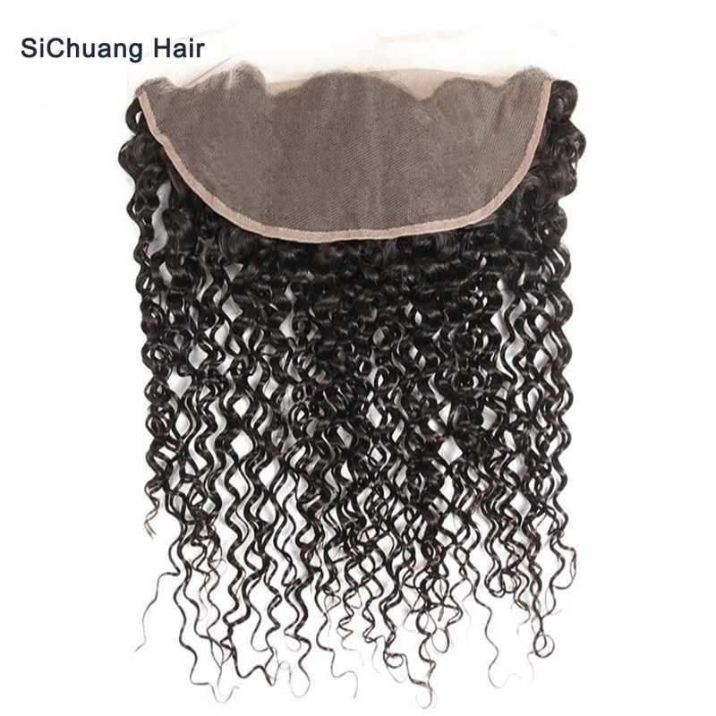 Jerry Curly Lace Frontal 13*4 Closure Hand-Woven Transparent Net Real Hair Lace Hairpiece