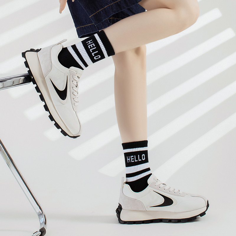 Zapatillas Augusden estilo dad para mujer, novedad primavera 2026, estilo INS, deportivas ligeras blancas con suela waffle