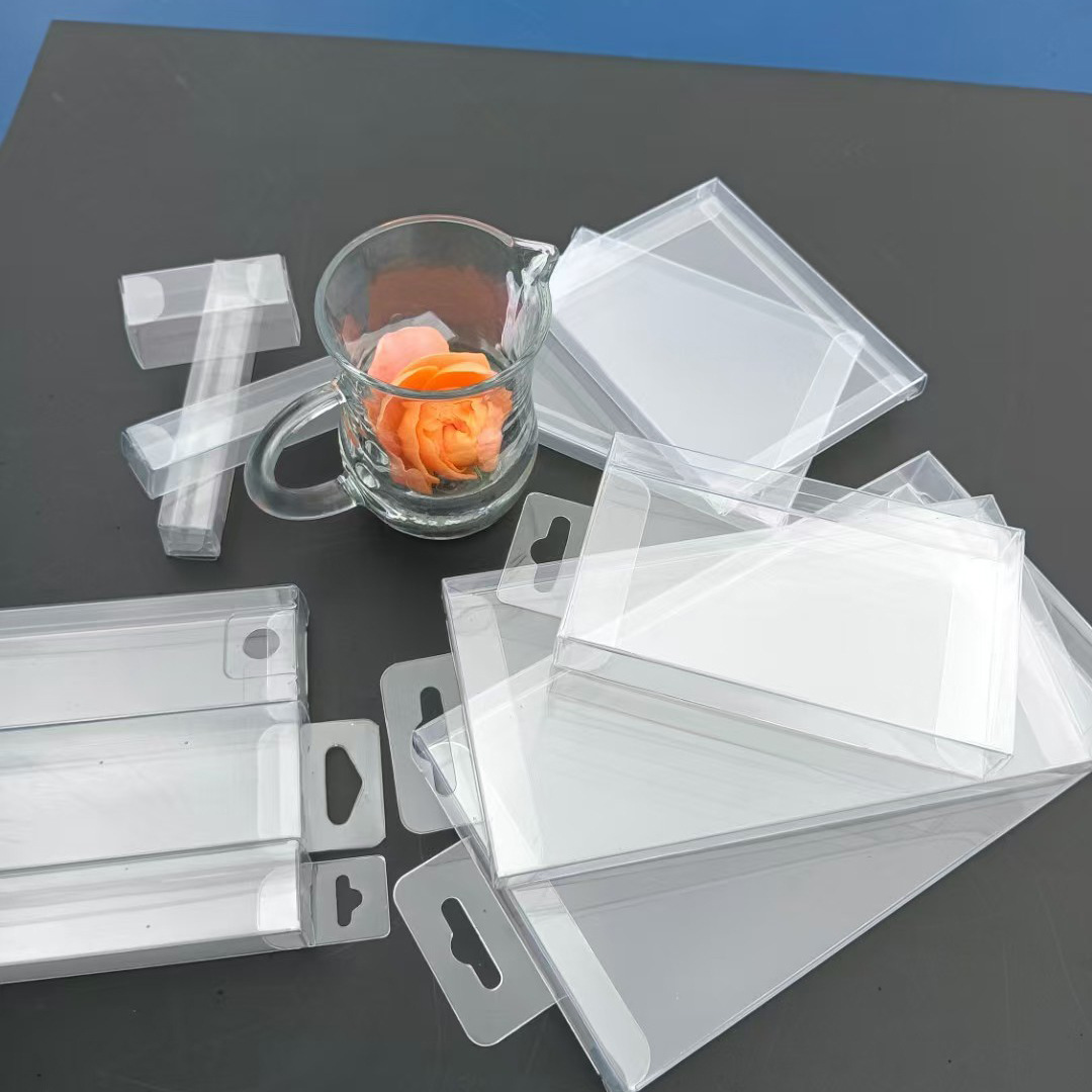 3-4 Spot PVC transparente caja pequeña lápiz labial aceite esencial galleta máscara transparente paquete de paquete de plástico caja plegable al por mayor