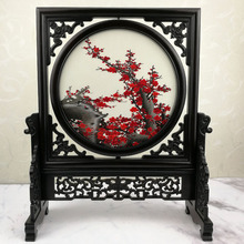 手工刺绣苏绣屏风客厅装饰商务婚庆中国风出国非遗礼品双面绣摆台